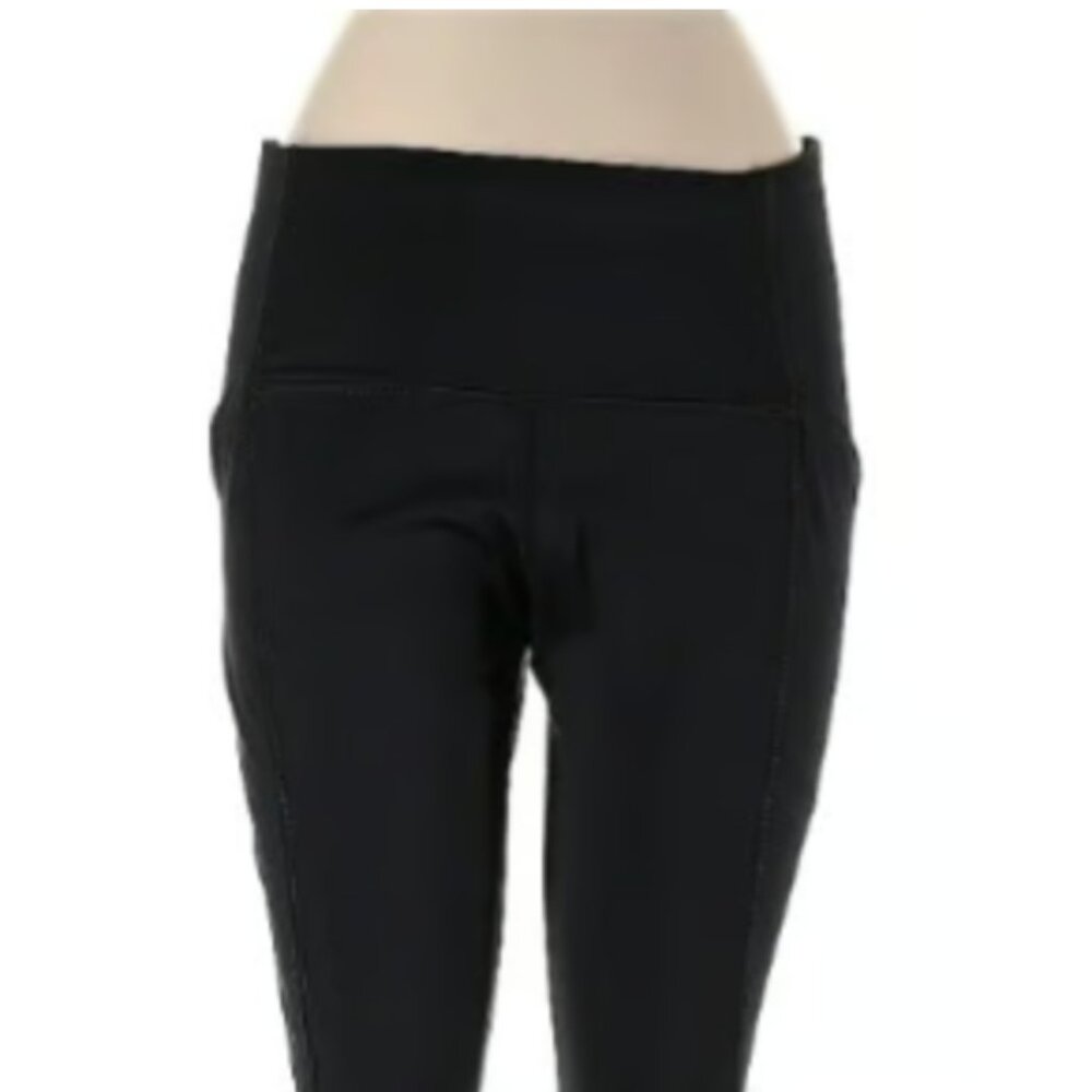 Like New Women's "all in motion" Black Leggings with Leg Detail (Size: Large)